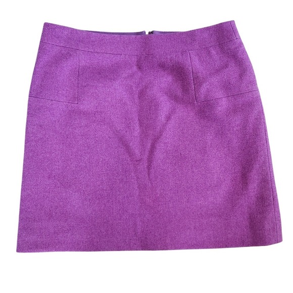 J. Crew Purple Skirt Mini Above Knee Career Business Office Casual 6 Flaw - Picture 3 of 10